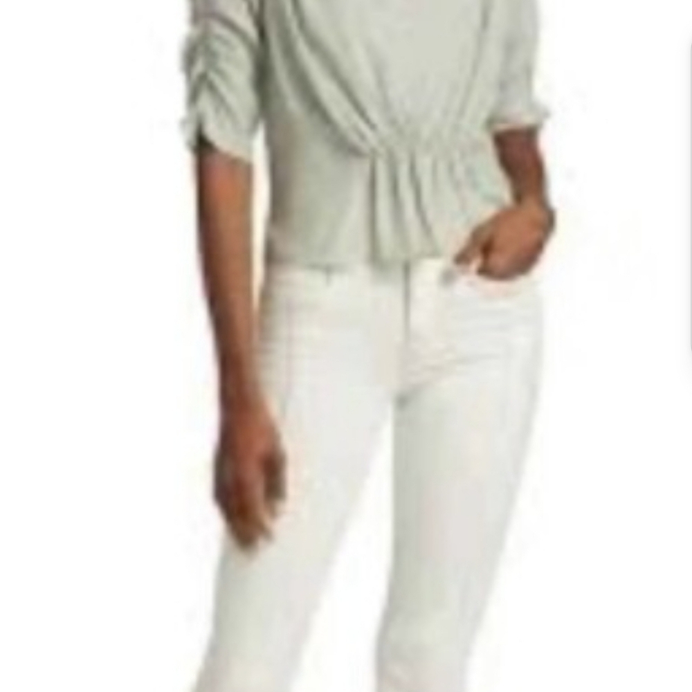 Frame Denim‎ Gray Pleated 3/4 Sleeve Blouse - Picture 10 of 11